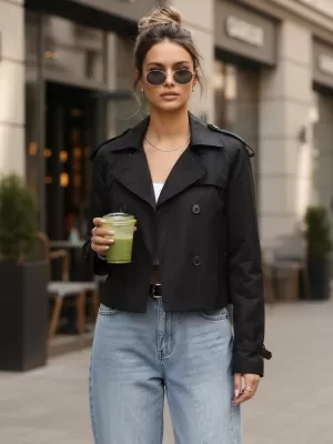 Damenmantel DSTREET NY0770 SCHWARZ