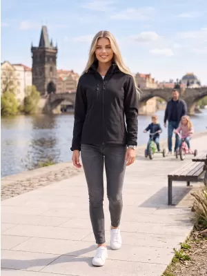 Softshelljacke für Damen ALTISPORT NoPrint NP/ALW945 EBENHOLZGRAU