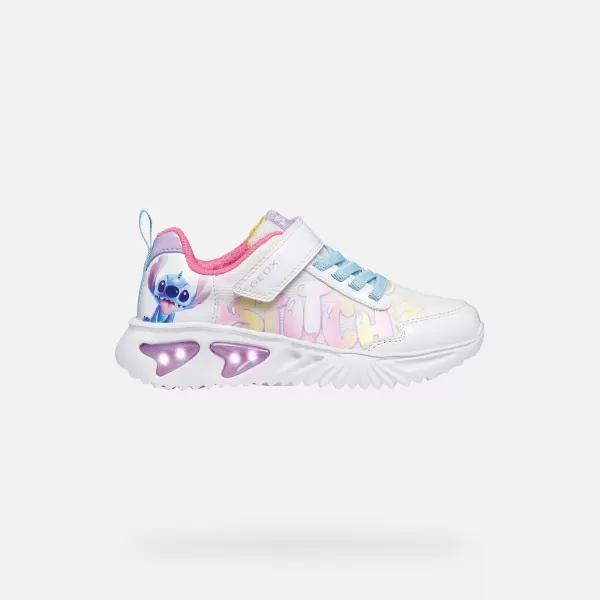  Mädchen-Sneaker GEOX ASSISTER J65E9B0AN02C0653 WEIß 