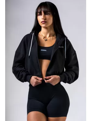 Kapuzenpullover mit Reißverschluss POWER 895 BLACK Nebbia