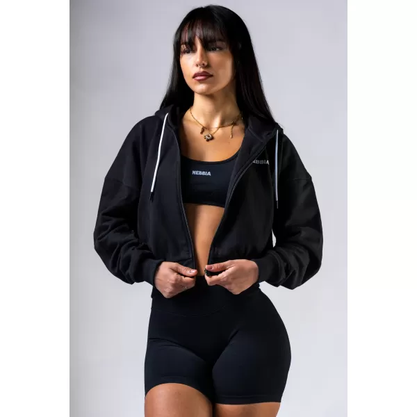 Kapuzenpullover mit Reißverschluss POWER 895 BLACK Nebbia 