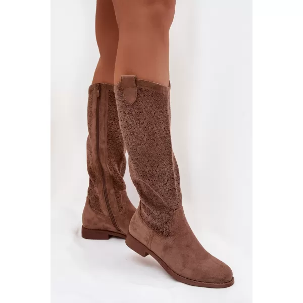  Damenstiefel S.BARSKI HY61-8022 KAFFEE 