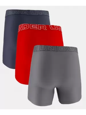 Herrenshorts UNDER ARMOUR PERFORMANCE TECH-SOLID 6IN-3PK 1383878-044 GREY