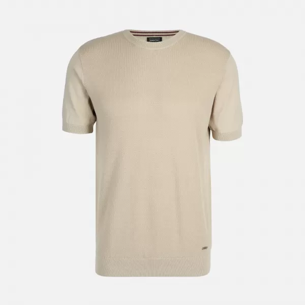  Herren-T-Shirt GEOX KNIT G012316 BEIGE 