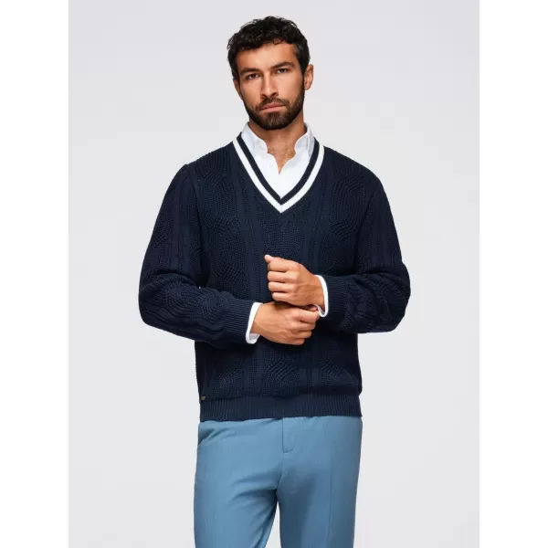  Herrenpullover OMBRE OM-SWSW-0151 MARINEBLAU 