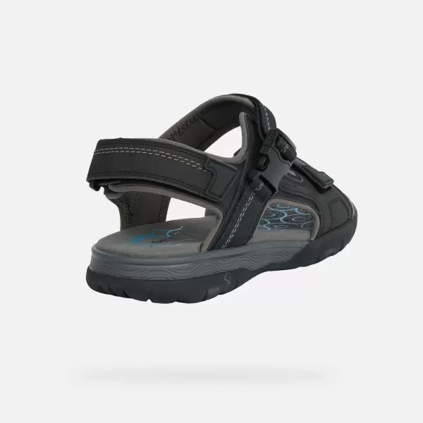  Herrensandalen GEOX SPHERICA EC5 G014392 SCHWARZ 