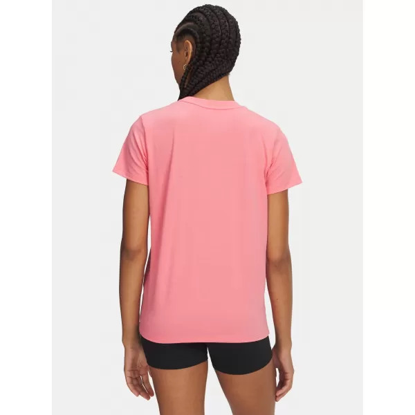  Damen-T-Shirt UNDER ARMOUR UA RIVAL CORE SS 1383648-601 ROSA 