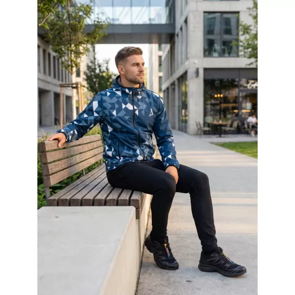  Premium-Softshelljacke für Herren ALTISPORT VOJ/ALM108JACK01 MARINEBLAU/WEIß 