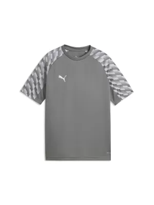 Kinder-T-Shirt PUMA TEAMLIGA26 JERSEY JR 659723_13 FLAT MEDIUM GRAY/ FLACHES MITTELGRAU/PUMAWEIß