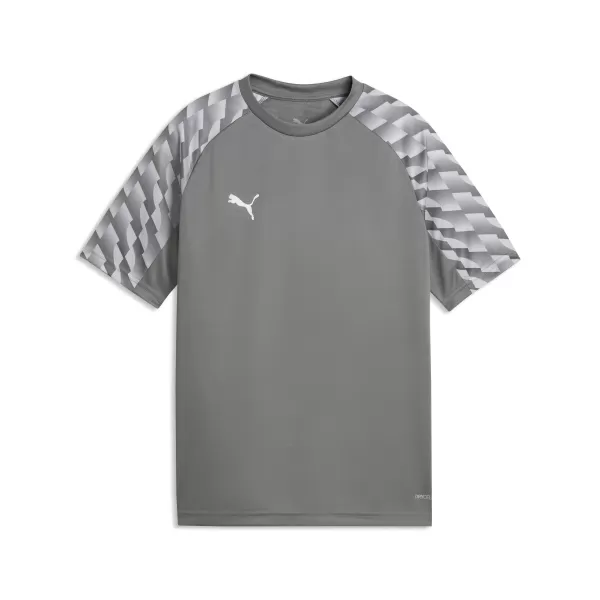  Kinder-T-Shirt PUMA TEAMLIGA26 JERSEY JR 659723_13 FLAT MEDIUM GRAY/ FLACHES MITTELGRAU/PUMAWEIß 