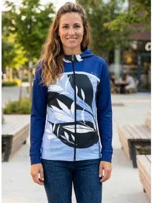 Hochwertiges Damen-Sweatshirt mit Reißverschluss ALTISPORT VOJ/ALW128MI02 BLAU UND WEIß
