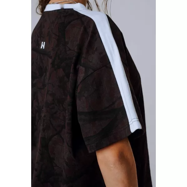  T-Shirt mit entspannter Passform POWER 894 DARK BROWN CAMO Nebbia 
