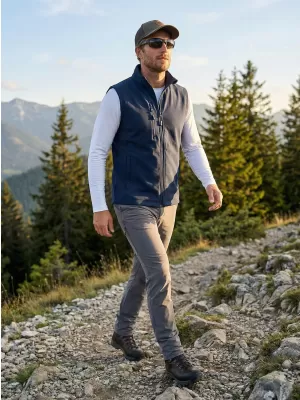Herren-Softshellweste ALTISPORT NoPrint NP/ALM865 MARINEBLAU