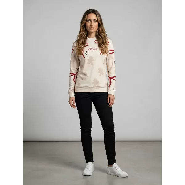  Premium-Weihnachts-Sweatshirt für Damen ALTISPORT VOJ/ALWVN10MI01 CREMIG 