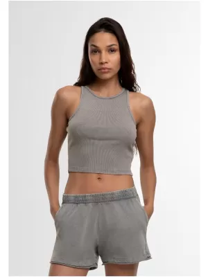 Damen-T-Shirt URBAN CLASSICS TB7482 STAHLGRAU