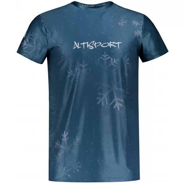  Herren-Weihnachtsshirt Premium ALTISPORT VOJ/ALMVN7TR06 DUNKELBLAU 