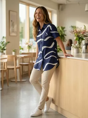 Premium-Shirt für Damen ALTISPORT VOJ/ALW088KOS01 DUNKELBLAU