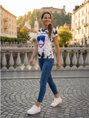 Premium-T-Shirt für Damen ALTISPORT VOJ/ALW036SI/TR01 ABSTRAKTION