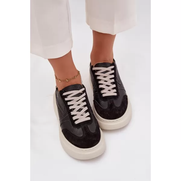  Damen-Sneaker ZAZOO N1263 BEIGE/SCHWARZ 