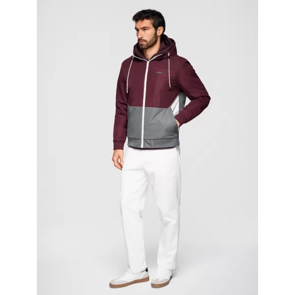  Herrenjacke OMBRE OM-JANP-0242 BURGUNDERGRAU 