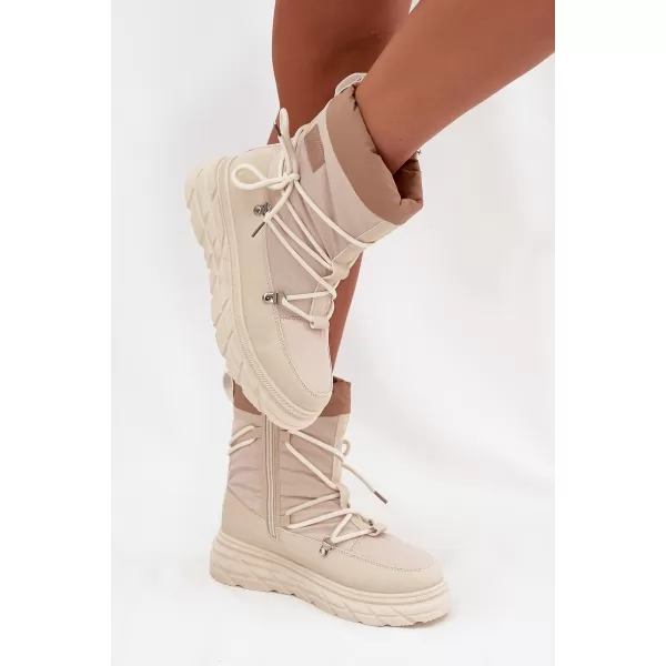  Winterstiefel für Damen LEE COOPER LCJ-25-44-3931 BEIGE 