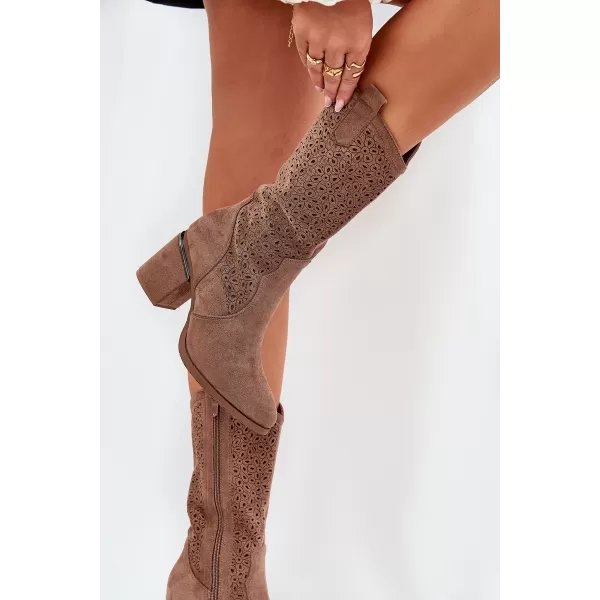  Damenstiefel S.BARSKI HY51-238 KAFFEE 
