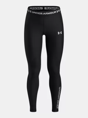 Leggings für Mädchen UNDER ARMOUR HEATGEAR GRAPHIC LEGGING 6012636-001 SCHWARZ