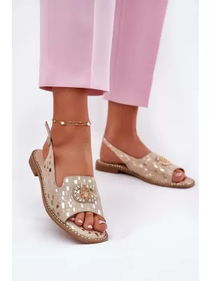 Damensandalen S.BARSKI KV51-096 HELLES GOLD