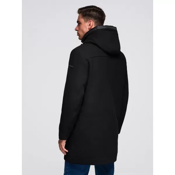  Herrenmantel OMBRE OM-COWC-0132 SCHWARZ 