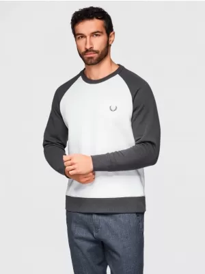 Herren-Sweatshirt OMBRE OM-SSNZ-0239 CREME UND GRAPHIT
