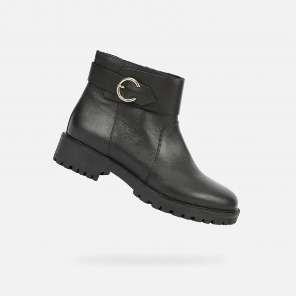  Damen-Stiefeletten GEOX HOARA G004352 SCHWARZ 