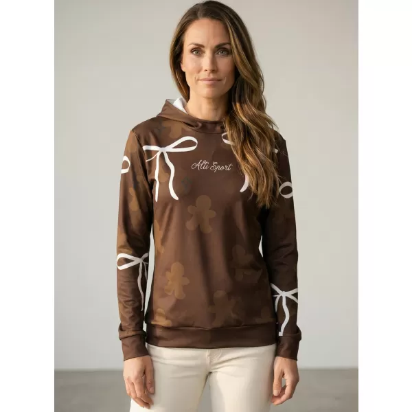  Premium-Weihnachts-Sweatshirt für Damen ALTISPORT VOJ/ALWVN10MI01 BRAUN 