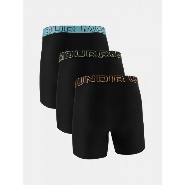  Herren-Boxershorts UNDER ARMOUR UA PERFORMANCE TECH - SOLID 6IN - 3PK 1383878-003 BLACK 