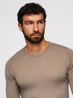 Herrenpullover OMBRE OM-SWBS-0106 DUNKELBEIGE