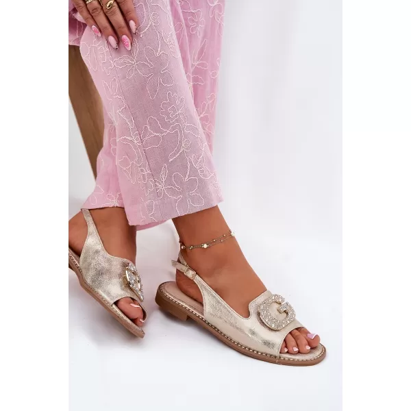 Damensandalen S.BARSKI KV51-080 HELLES GOLD 