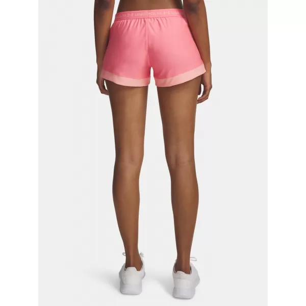  Damen-Shorts UNDER ARMOUR TECH PLAY UP 3IN COLORBLOCK 6010875-600 ROSA 