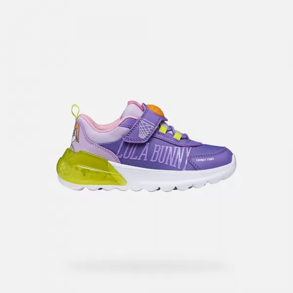  Mädchen-Sneaker GEOX ACTIVART ILLUMINUS J65LZA011CECN83A LILA 