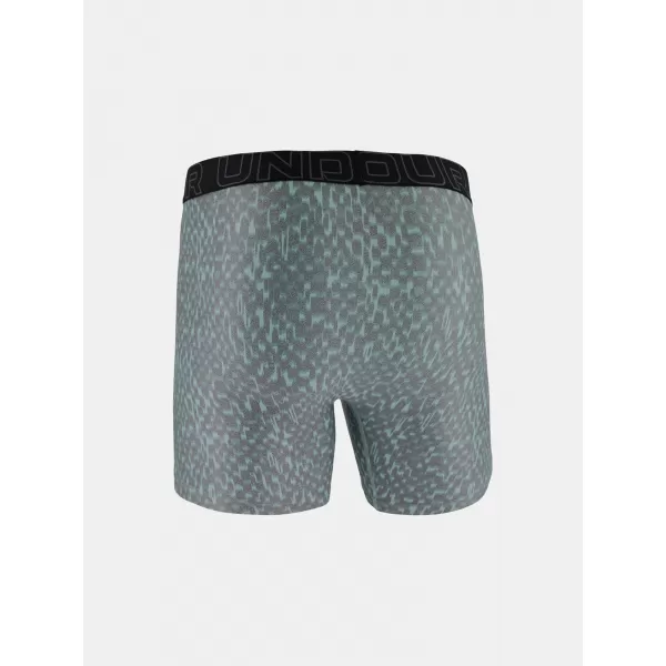  Herren-Boxershorts UNDER ARMOUR UA PERFORMANCE TECH - PRINT 6IN - 1PK 1383875-477 BLAU 