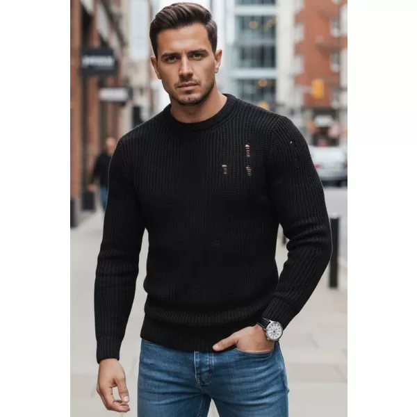  Herrenpullover DSTREET WX1991 SCHWARZ 