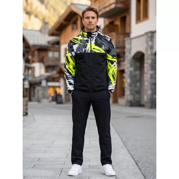  Premium-Softshelljacke für Herren ALTISPORT VOJ/ALM039JACK01 SCHWARZ UND GELB 