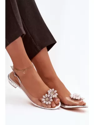 Damensandalen D&A MR52-229 SILBER