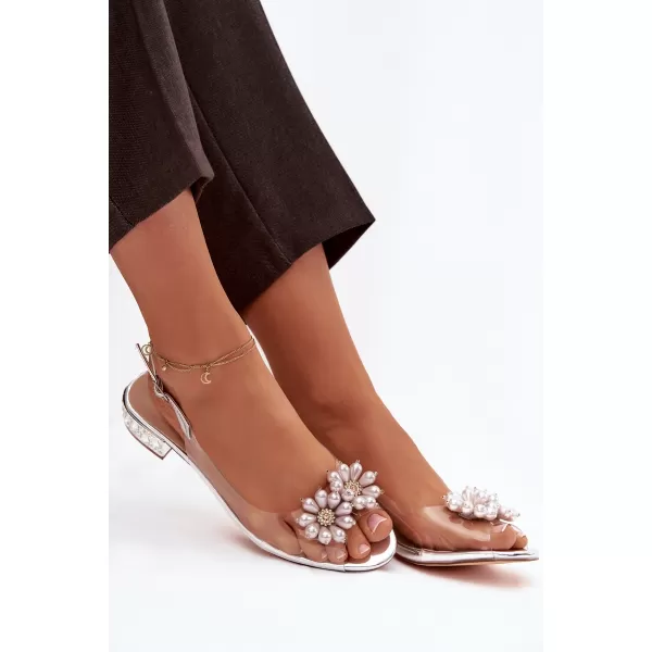  Damensandalen D&A MR52-229 SILBER 