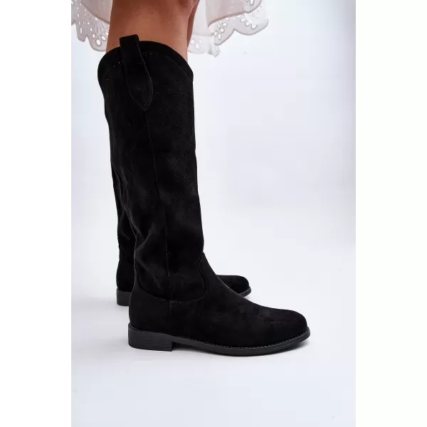  Damenstiefel S.BARSKI HY66-132 SCHWARZ 