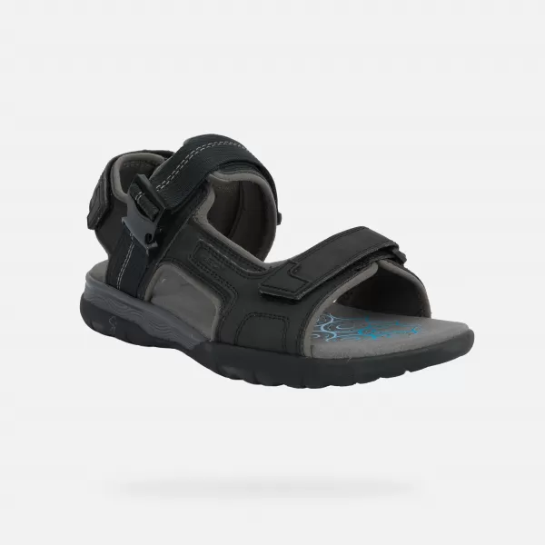  Herrensandalen GEOX SPHERICA EC5 G014392 SCHWARZ 