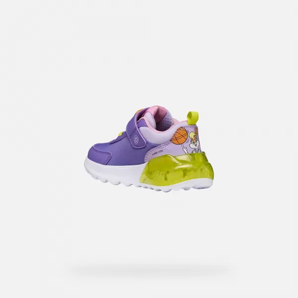  Mädchen-Sneaker GEOX ACTIVART ILLUMINUS J65LZA011CECN83A LILA 