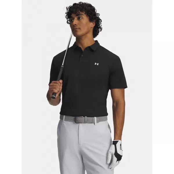 Herren-T-Shirt UNDER ARMOUR T2G PIQUE POLO 6012303-001 SCHWARZ 