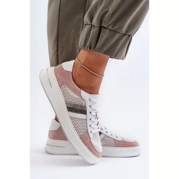  Damen-Sneaker D&A LR110 WEIß/ROSA 