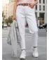 Damenhosen DSTREET UY2884 WEIß