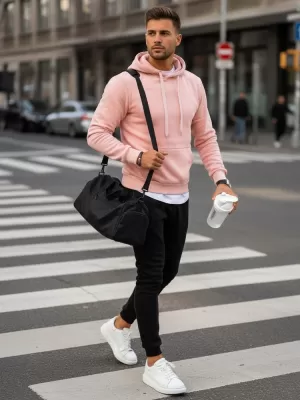 Herren-Set DSTREET AX0641 ROSA/SCHWARZ
