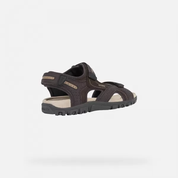  Herrensandalen GEOX UOMO SANDAL STRADA G003039 DUNKELBRAUN 